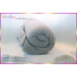 WOOLINY needled fleece - JASNY SZARY METALIK_837